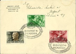 Occasional stamp = 20th year of the reign of Miklós Horthy of Nagybánya. (March 1, 1940, Bp. 4)