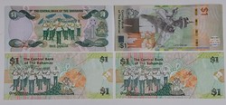 4 Bahamas 1 dollar ounce banknote