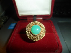 18K gold ring / chrysoprase