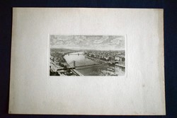 Nagy Zoltán, Budapest, Elizabeth Bridge, etching