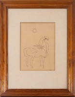 Endre Szasz (1926-2003): horse study drawing