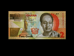Unc - 2 cedis - Ghana - 2013 - with portrait of Francis Kwame Nkrumah - read!
