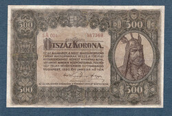 500 Korona 1920 rare, restored