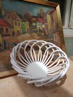Sárospataki ceramics-openwork basket-bowl-decorative piece