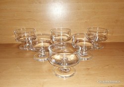 Stemmed glass or ice cream goblet set of 6 - 8.5 cm high (po-4)