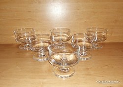 Talpas üveg pohár vagy fagyi kehely készlet 6 db - 8,5 cm magas (po-4)