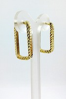 Gold square earrings (zal-au114070)