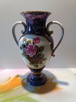 Hollóházi, 2-handled, rare luster vase