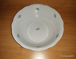 Kék virágos Zsolnay porcelán kínáló asztalközép 23,5 cm (sz)