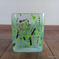 Sophia Horváth glass artist green decorative glass vase