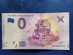 Germany 0 euro 2018 moon landing! Moon shuttle! Rare commemorative paper money! Ouch!