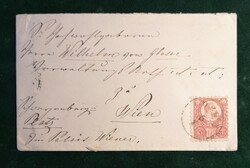 Interesting envelope with 1871(?) 5.Krajcáros stamp. From: Baró nopcsa?!