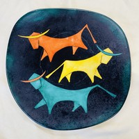 Industrial bull decorative plate