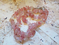 Pink mineral necklace