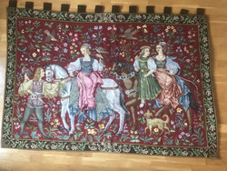 Large wall tapestry with a royal garden theme