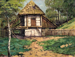 Upland hut - Slovakian painting auctioned at the Great House