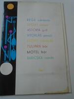 D202220 hotel tihany menu drink list 1966 rege patisserie sport presszó tulip bar baricska csárda