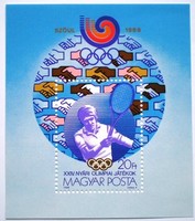 B198 / 1988 Olimpia blokk postatiszta