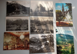 Austrian postcards with stamps, 8 pieces in one