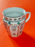 Old, rare octagonal hand painted mug