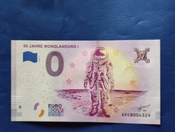Germany 0 euro 2018 moon landing! Astronaut! Rare commemorative paper money! Ouch!