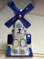 Dutch porcelain windmill toothpick holder. Never used