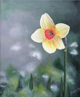 Narcissus acrylic painting