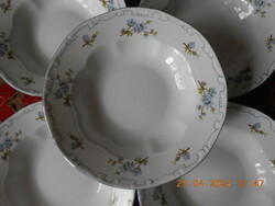 Zsolnay blue peach blossom, blue feathered deep plate