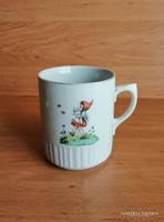 Antique zsolnay skirt fairytale mug red (9 / d)