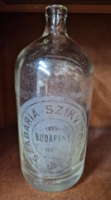 Old soda bottle, sabária sikvízgyár with Budapest inscription, without head