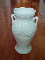 Zsolnay: beautiful, poppy vase, base glaze