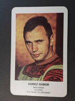 Card Calendar 1979 - Gábor Koncz, Hungarians are the fortress of our life and blood retro, old pocket card