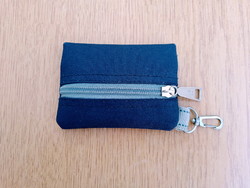 New canvas, zippered key ring