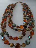 Antique Venetian 'fiorato' Murano glass necklace/collier with four lines, the most beautiful piece is unique