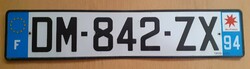 French license plate dm-842-zx France 1.