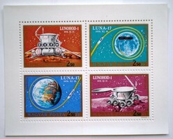 K2679a-d / 1971 Luna-17 - Lunahod 1 blokk postatiszta