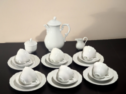 *Hutschenreuther German porcelain, 6-person tea breakfast set, xx.Szd. Second half