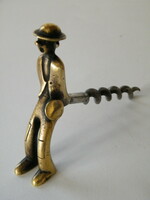 Vintage richard rohac vagabond figure copper corkscrew