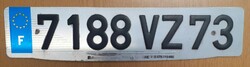 French license plate number plate 7188 vz73 France 1.