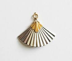Vintage pendant in art deco style, fan-shaped - necklace