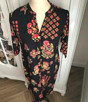 Aayusmita 36-38 floral ethnic, cotton shirt dress, tunic