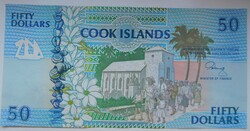 Cook-szigetek 50 dollár 1992 UNC Nagyon Ritka!