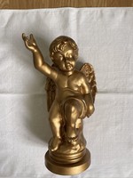 Beautiful large ceramic putto statue.