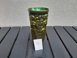 Gyönyörű Zsolnay eozin szüretelő pohár 7.