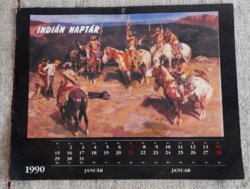 Retro Indian calendar 1990