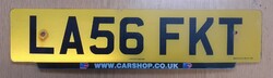 English license plate number plate la56 fkt England