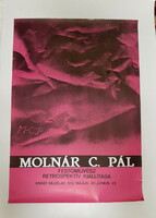 Pál Molnár C. Exhibition Poster, Ernst Museum, 1974