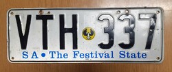 Australian registration number plate vth-337 sa the festival state Australia