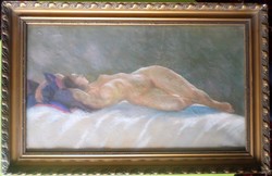 István Klimó: reclining female nude