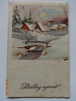 Old graphic New Year greeting card